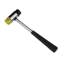 (As show, One size) 27mm Rubber Hammer, Non-Slip Rubber Handle, Double Sided Soft Mallet with for Leather, Jewelry and Home Renovation