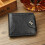 (black, Single button) Men's Wallet Short Multi-functional Fashion Leisure Double Press Button Wallet 1