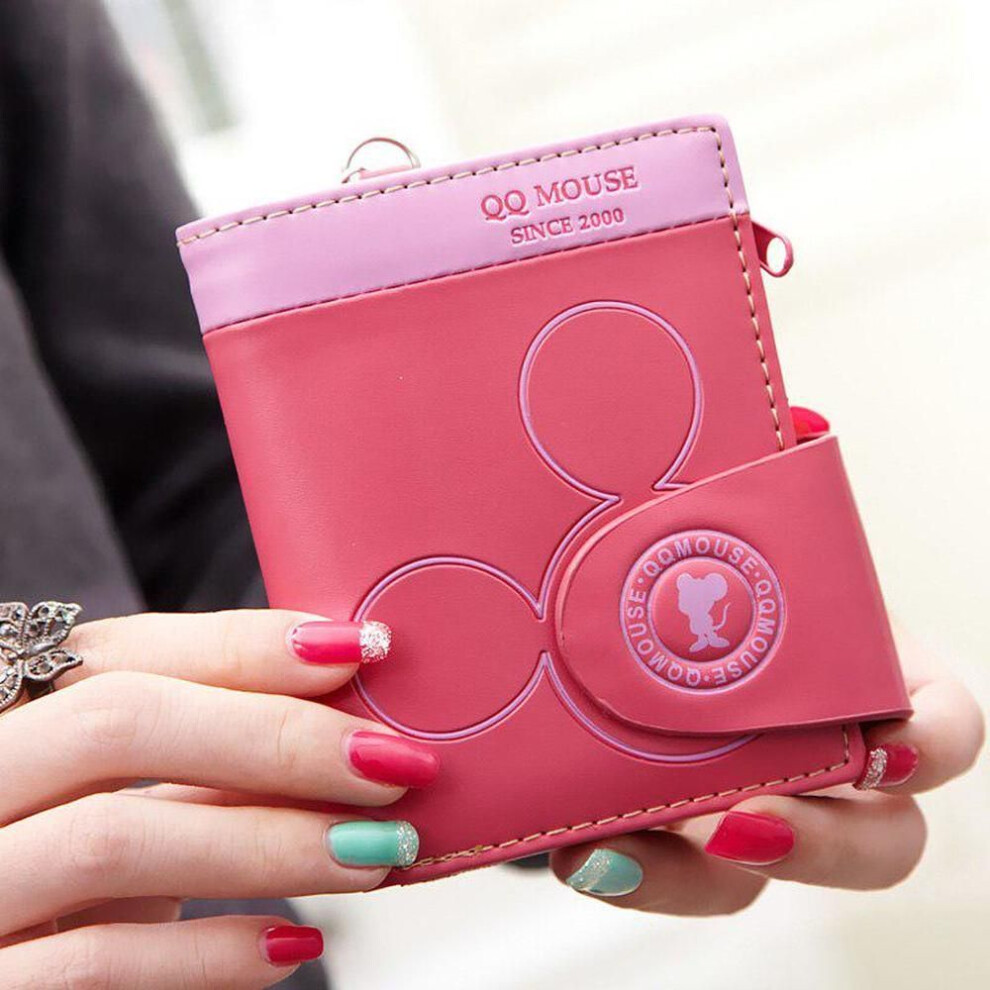 (rose red) Women Small Wallet Coin Purse Hasp Card Holder Womens Wallets And Purses Femal