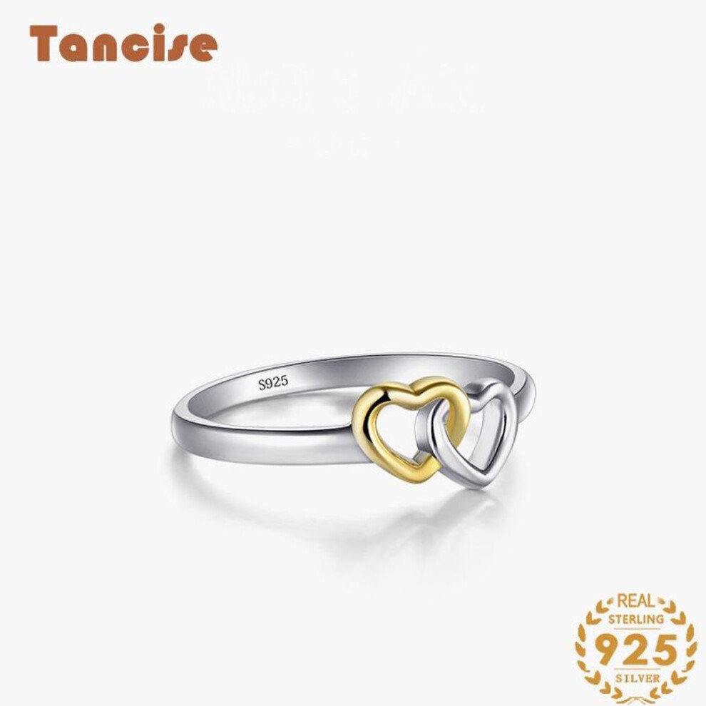 (silver, 8) Tancise Classic 925 Sterling Silver  Zircon Ring Ladies Jewelry Wedding Promise Party Gift