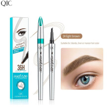 (light brown) 3D Microblading Eyebrow Pen Waterproof Fork Tip Eyebrow Tattoo Pencil Long Lasting Professional Fine Sketch Liquid Eye Brow Pen