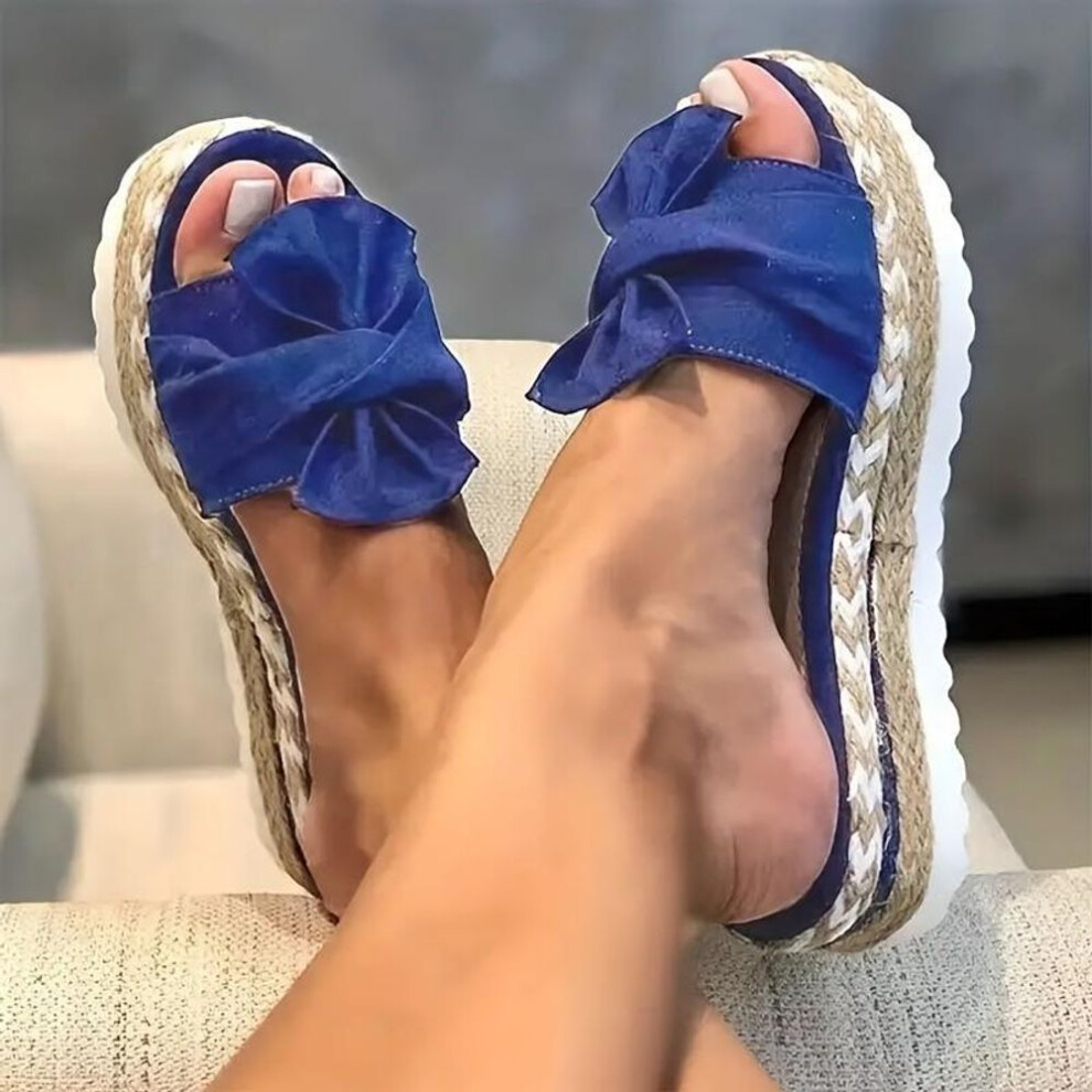(blue, 39) Sandals Women Heels Sandals With Wedges Shoes For Women Platform Sandals Summer Slippers Sandalias Mujer Elegant Summer Shoes