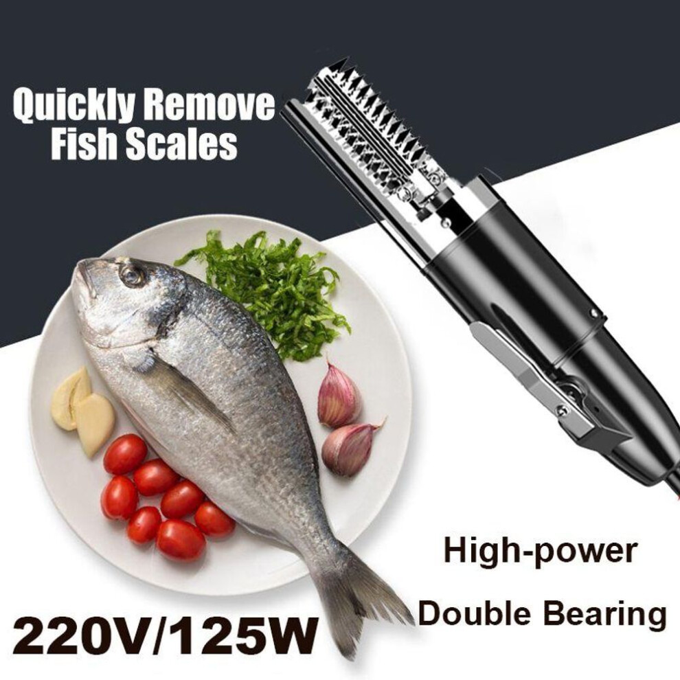 (red) 220v Electric Fish Scaler Scraper Cleaner Fish Remover Machine Waterproof Fish Stripper Remover Cleaner Tool