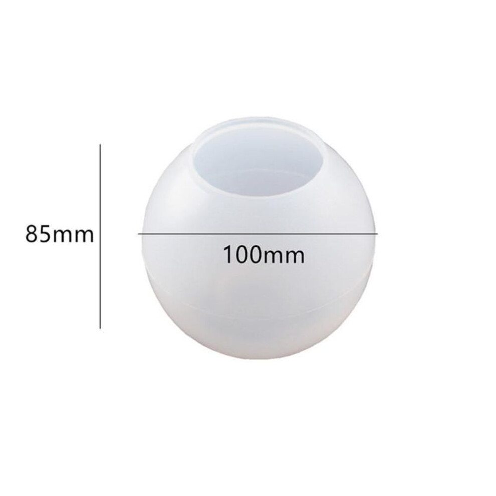 (100mm) Diy Crystal Epoxy Resin Mold Sphere Candle Holder Mirror Silicone Mould