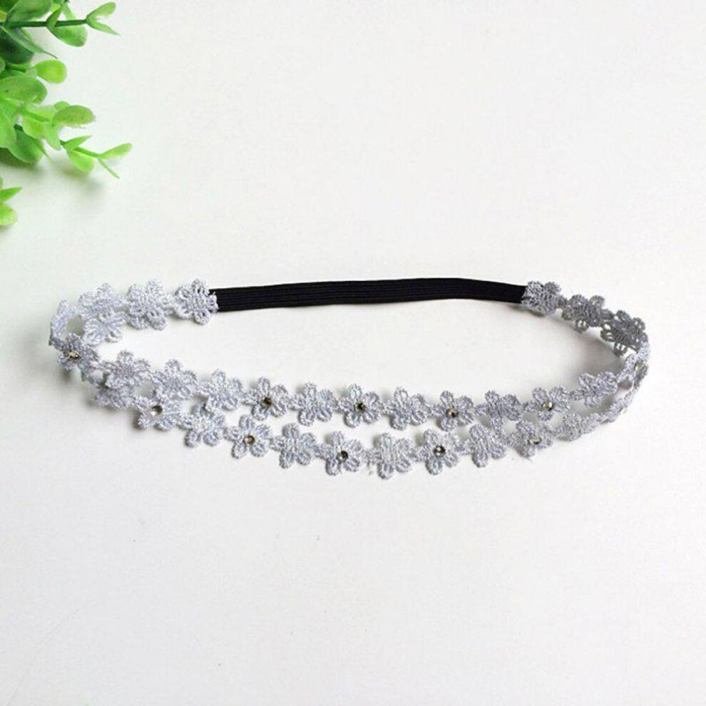 (silver) Baby Girls Floral  Hairband Headbands Hair Accessories