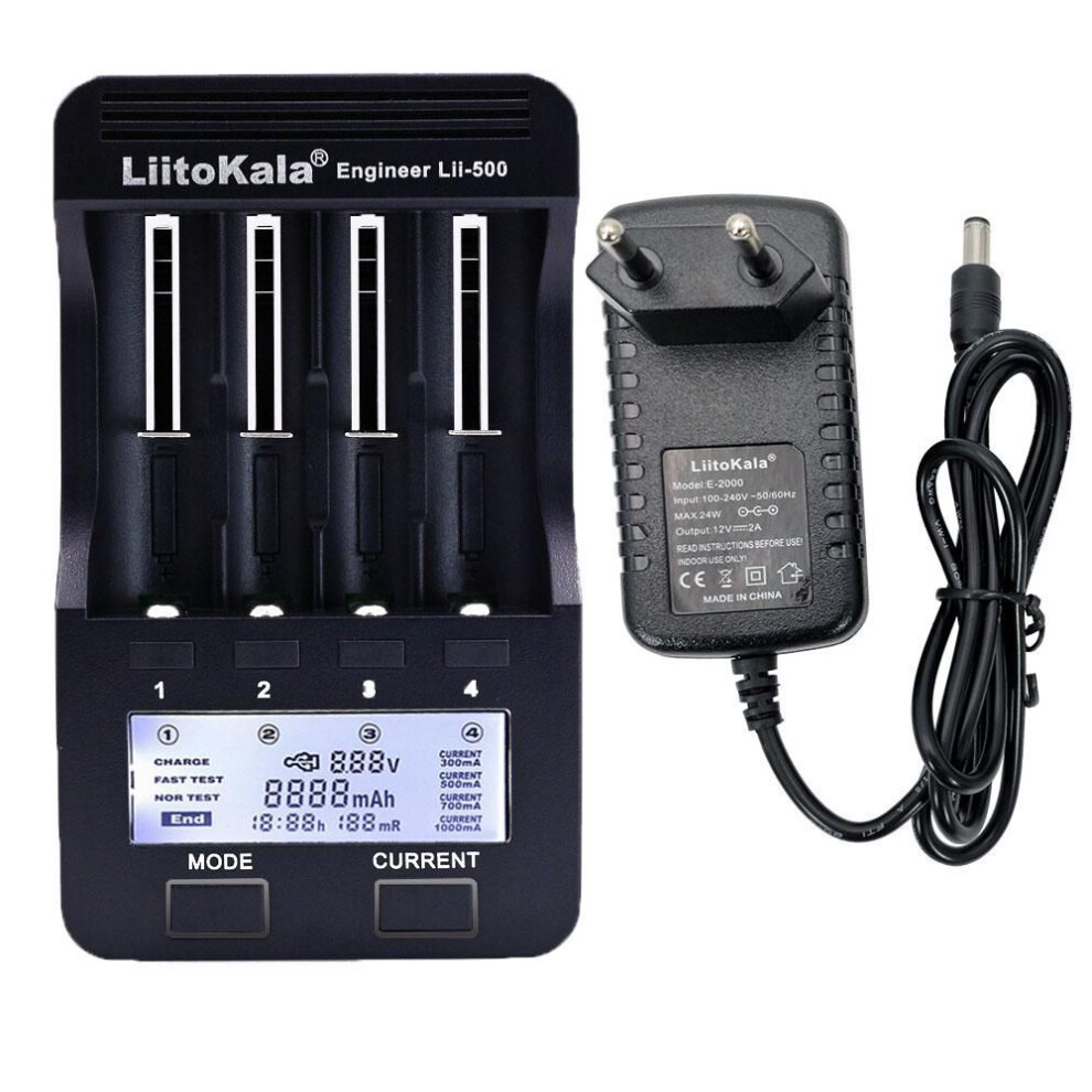 (EU Plug) Liitokala Lii-500 Test Capacity Lcd Nimh Lithium 18650 Battery Usb Charger For 26650 Aa Aaa 18350
