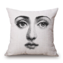 (18) Linen Vintage Piero Fornasetti Face Throw Pillow Case Waist Cushion Cover New
