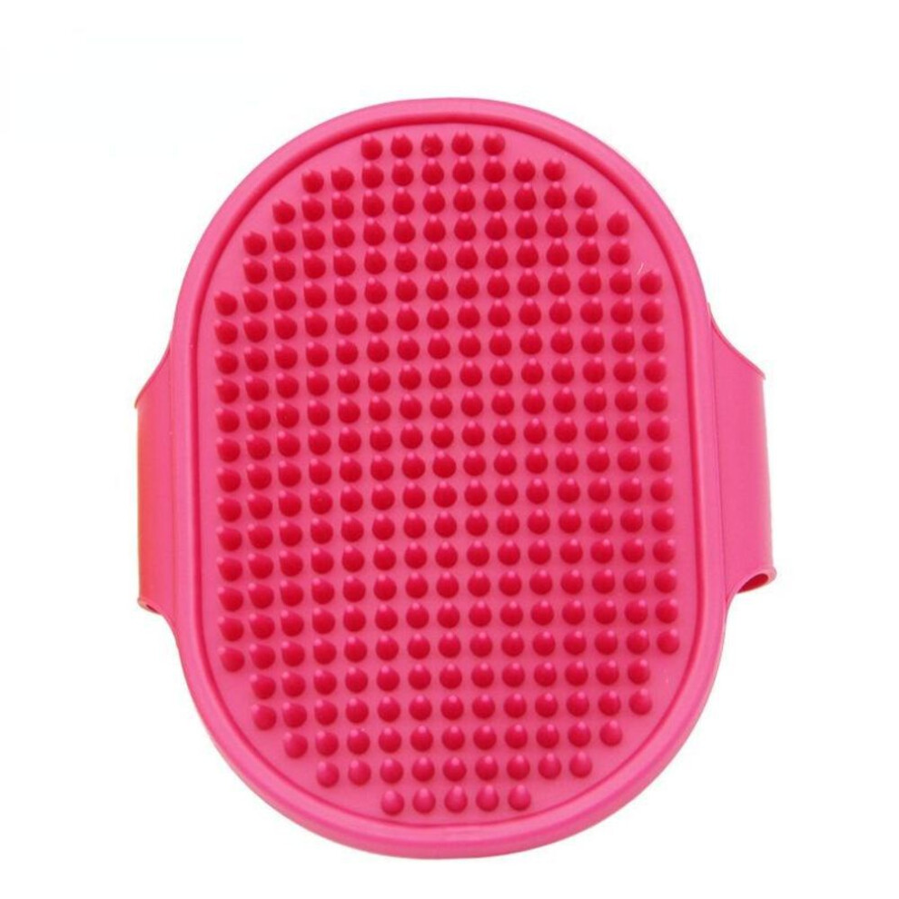 (rose red) Dog Cat Bath Brush Pet Comb Rubber Glove Hair Fur Grooming Massaging Massage Glove Pet Shower Dog Brushes