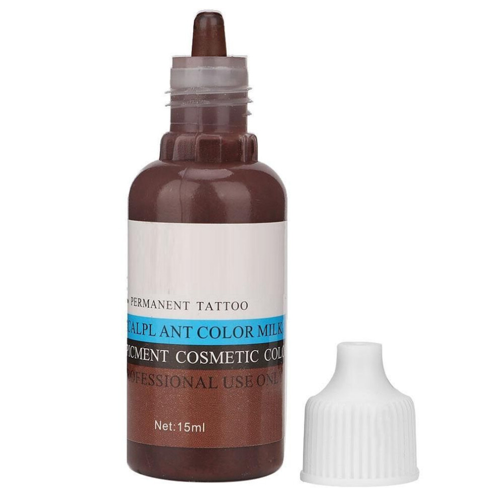 (Light Coffee) 15ml/bottle Eyebrow Lip  Tattoo Plant Pigment Permanent Pigment Ink Makeup Tool