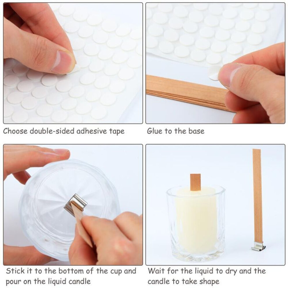 (13*130mm) 10pcs Wick Natural Wood Wick With Iron Bracket