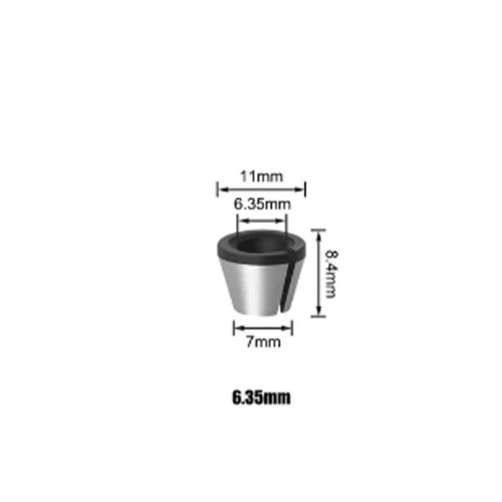 (6.35mm) 6mm 6.35mm 8mm Milling Cutter Collet Adapter High Precision Carpentry Adapter  Engraving