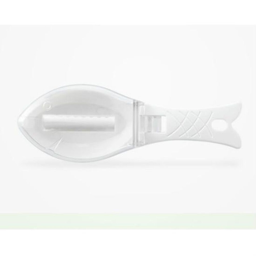 (white) Plastic Fish Scales Scraper Fish Skin Brush Scraping Fishing Scale Brush Graters Remove Fish Knife Cleaning Peeler Scaler Scraper