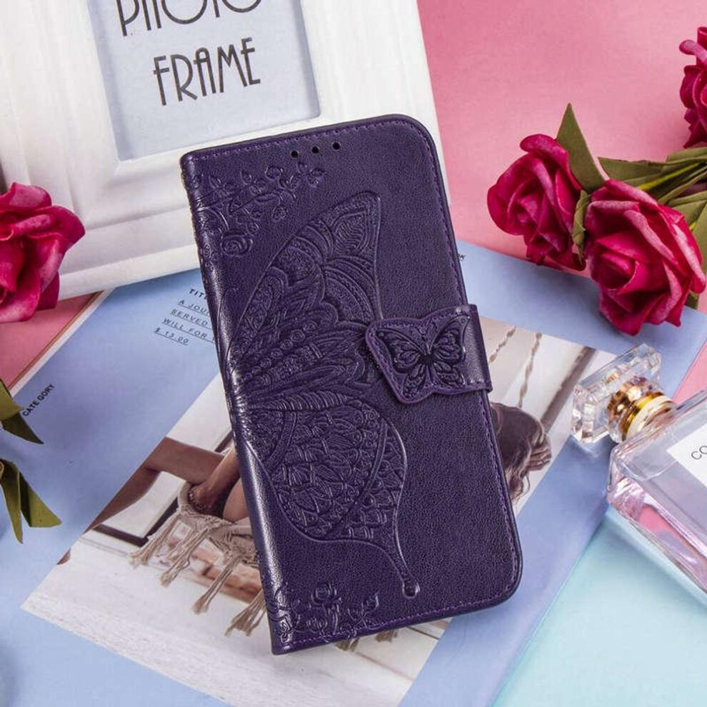 (, Samsung Galaxy S10e) Wallet Flip Leather Case Samsung Galaxy S8 S9 S10 S20 Plus A51 A71 A50 A30 Fashion Butterfly Pattern Purple 8150814858525