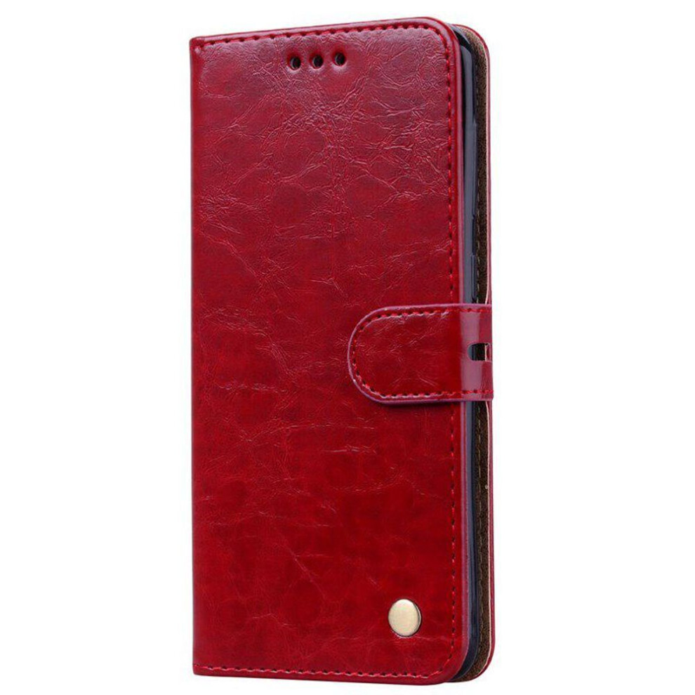 (, Samsung J2 Core) Magnetic Flip Leather Phone Case Samsung Galaxy S10 S8 S9 Plus A30 A50 A6 A8 A7 J4 J6 2018 J3 J5 J7 S20 S21 Fe S22 A51 A12 A22 Red 8758892655274