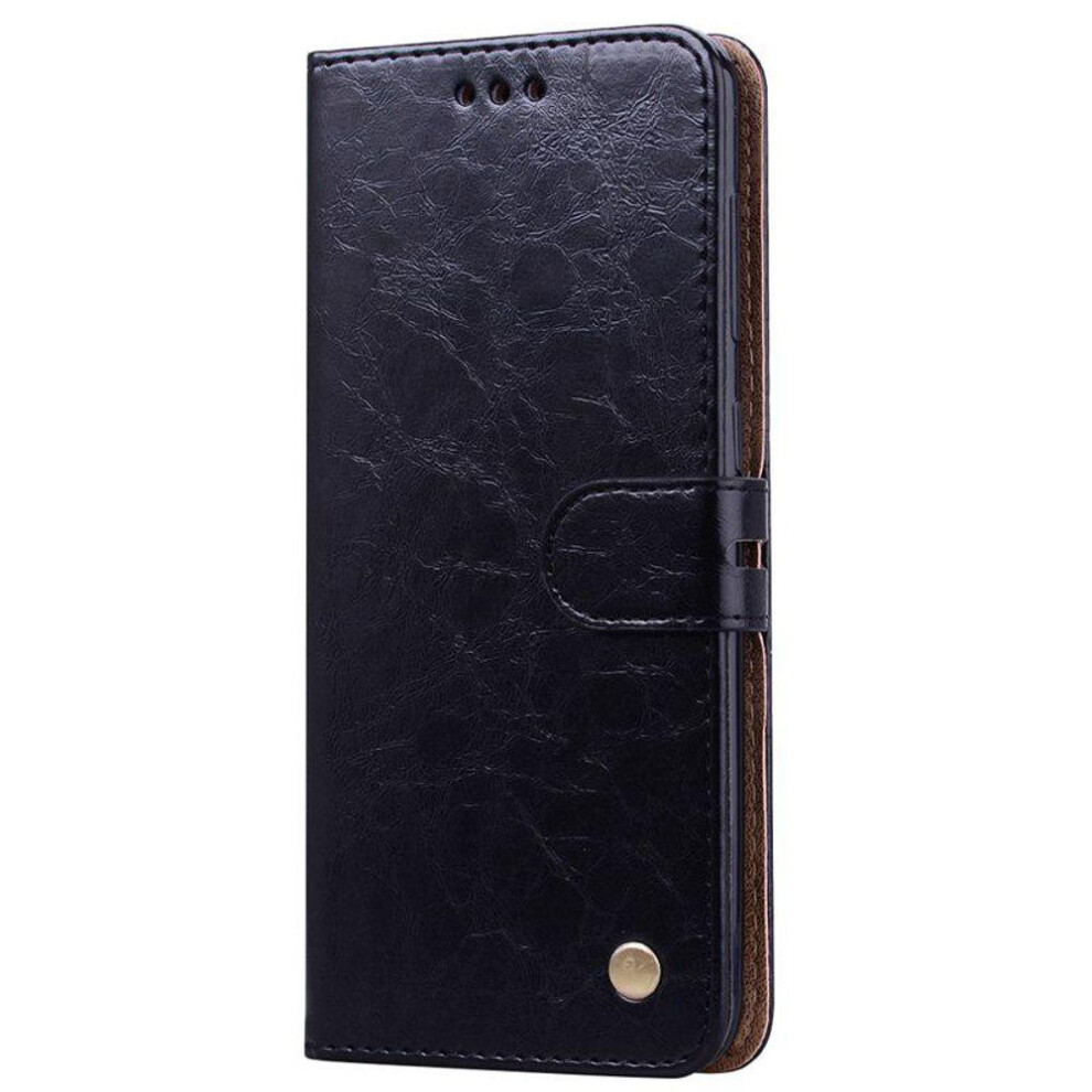(, Samsung A7 2018 A750) Magnetic Flip Leather Phone Case Samsung Galaxy S10 S8 S9 Plus A30 A50 A6 A8 A7 J4 J6 2018 J3 J5 J7 S20 S21 Fe S22 A51 A Black 8758910764247