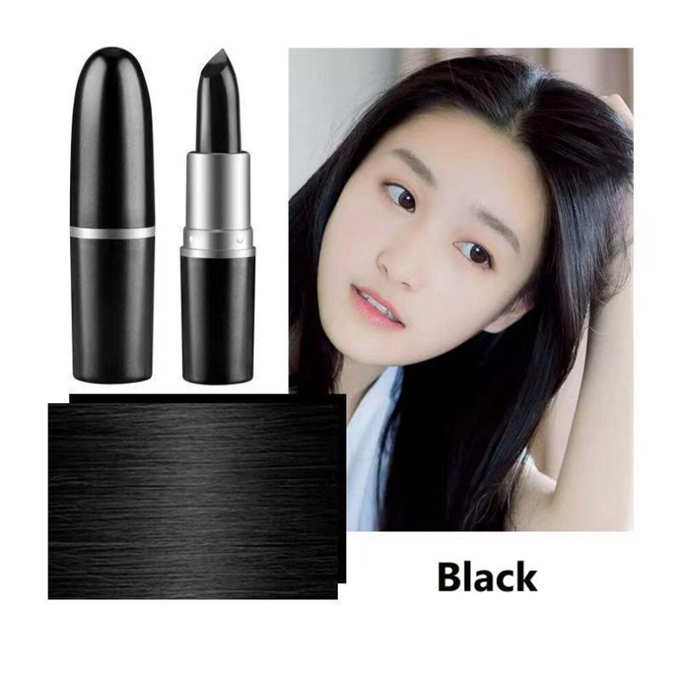 (black) Long Lasting Temporary Hair Stick Pen White Dye Hair Dye Pen Hairdressing Pen Disposable Hair Dye Pen Black/brown Lipstick Hair Dye Pen
