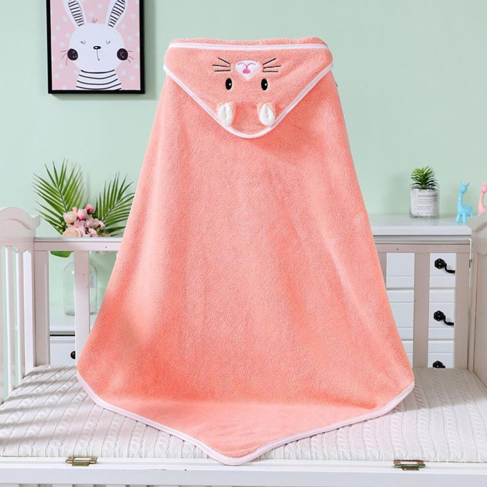 (orange) Toddler Baby Hooded Towels Newborn Kids Bathrobe Super Soft Bath Towel Blanket Warm Sleeping Swaddle Wrap For Infant Boys Girls