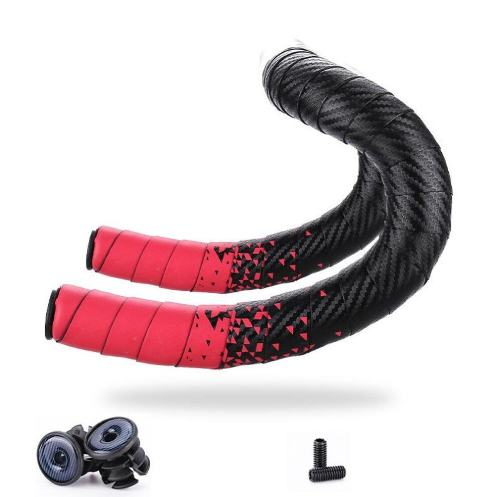 (red, 2150mm*30mm*3mm) Bicycle Handlebar Tape Anti-Vibration PU EVA Bent Cycling Road Bike Tapes Racing Breathable Non-Slip Handle Bar Belt Wrap
