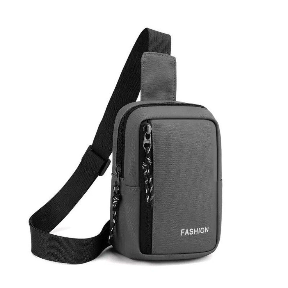 (grey) Men Oxford Chest Bags Casual Mini Crossbody Bag Small Men&apos;s Shoulder Bag Men Diagonal Small Backpack Messenger Phone Waist Pack