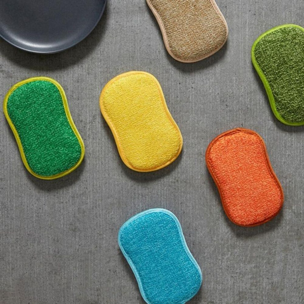 (multicolor, 10 PCS) 1/3/5/10 Pcs Kitchen Cleaning Sponge For Dish Non-scratch Microfiber Sponge Scrubber Kitchen Home Cleaning Pot Pan Dish Washer Sponge