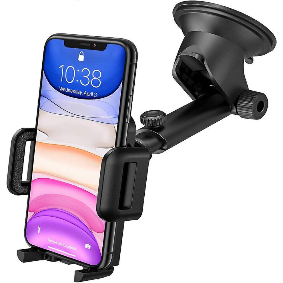 (As Show, One Size) Car Phone Holder Suction Cup For Dashboard Windshield, For Smartphones And Bux 5093442670660