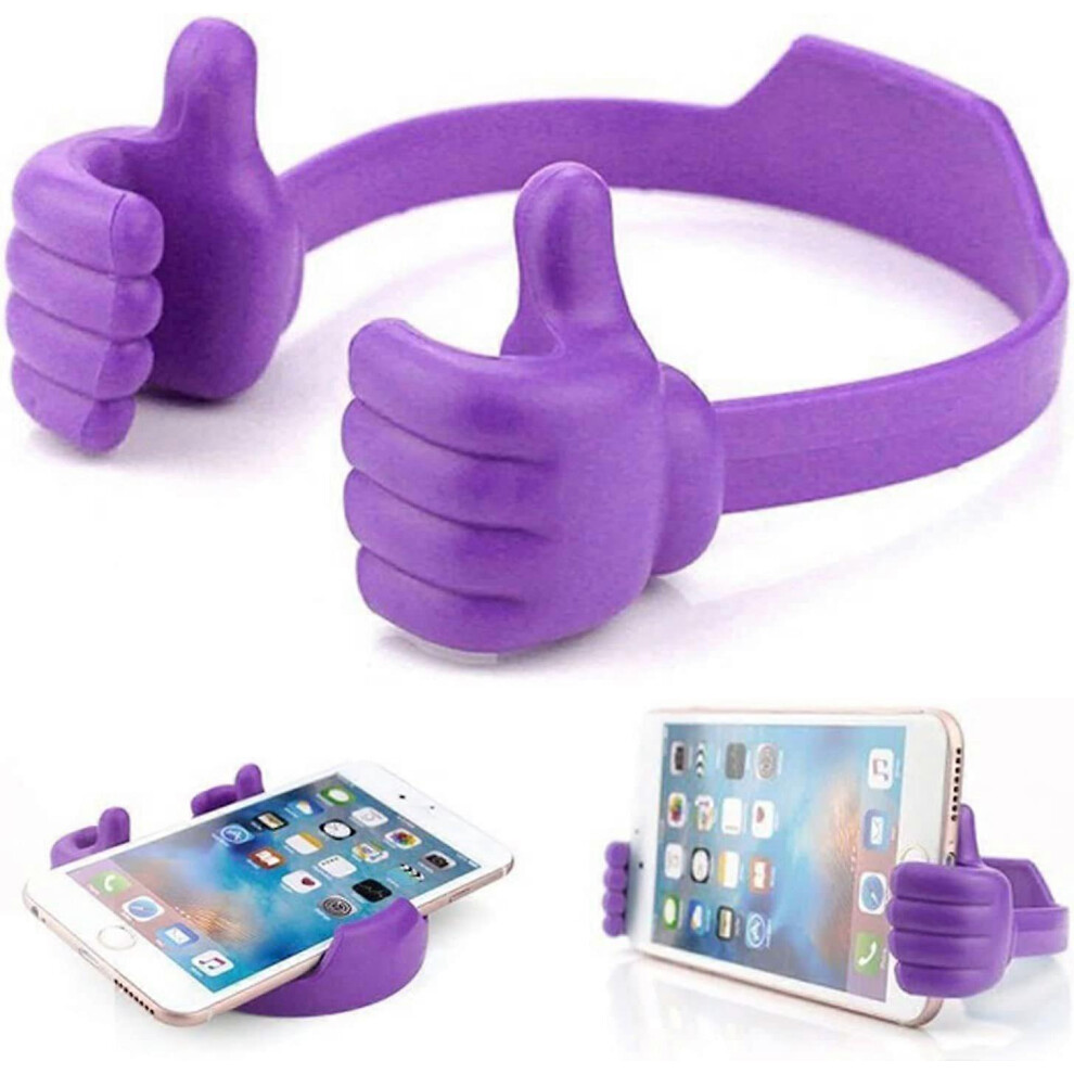 (As Show, One Size) Universal Flexible Thumb Smartphone Tablet Mount Holder - Pur Xcz 5093442668124