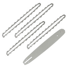 (As show, One size) 4-Pack Chainsaw Chains with 14-Inch (35 cm) Chainsaw Guide Bar, 14" Guide Bar, 52 Driver Li WWP