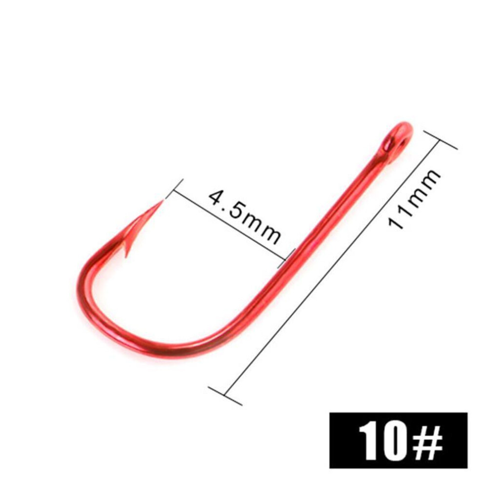 (10) Fish King 50pcs/100pcs Fishing Hook Sode Barbed Fishhook Baitholder Fly Fishing Tackle Ad Sharp Ringed Carp Hook Gac