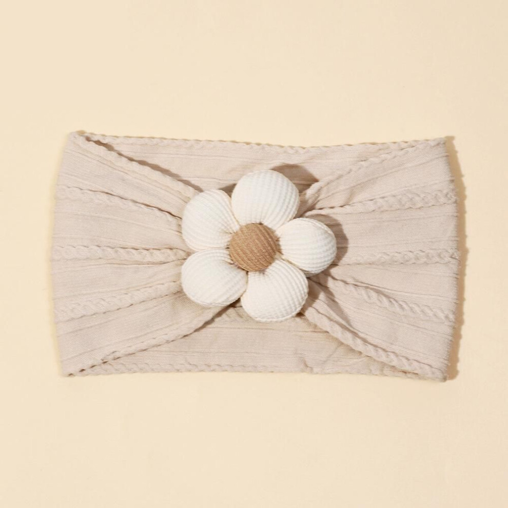 (1) 1pc Soft Nylon Headscarf  Suitable For Newborn Baby Girl Flower Headband Elastic Hairband Turban Toddler Hair Accessories