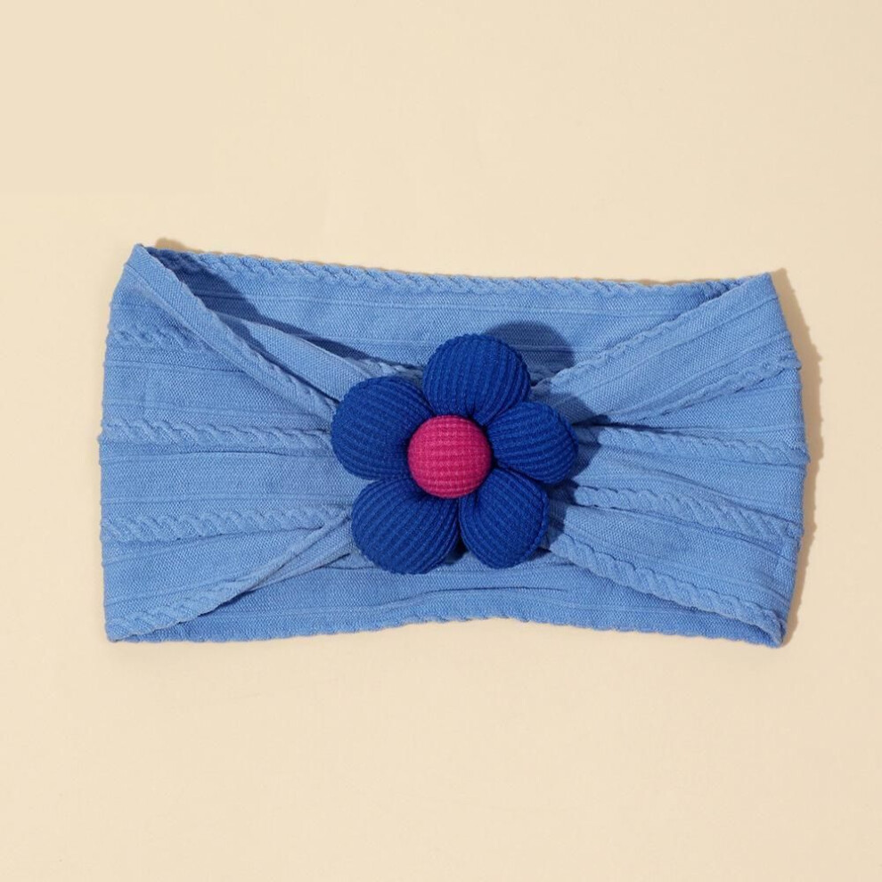 (2) 1pc Soft Nylon Headscarf  Suitable For Newborn Baby Girl Flower Headband Elastic Hairband Turban Toddler Hair Accessories