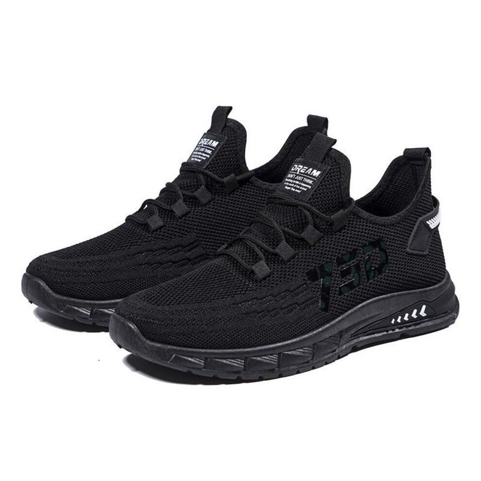 (black, 48) Men&apos;s Slip-on Sneakers With Shoelaces - Odor-resistant Athletic Shoes - Lightweight And Breathable