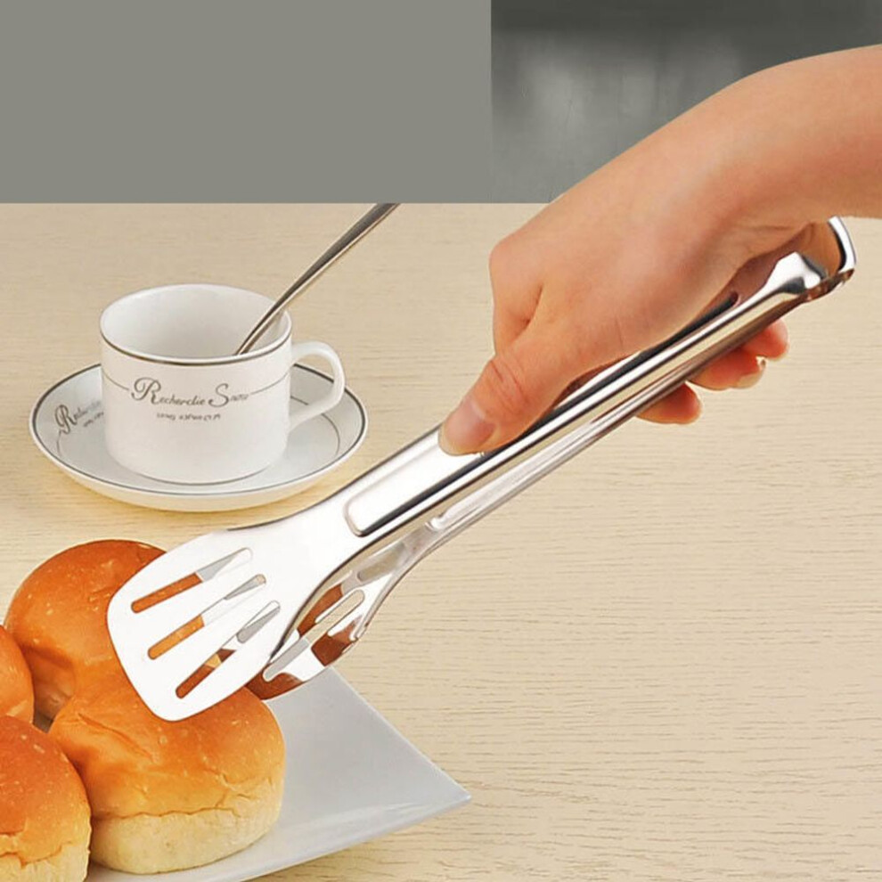 Stainless Steel Food Tongs Buffet BBQ Anti Heat Bread Clip Pastry Clamp Barbecue Kitchen Tongs