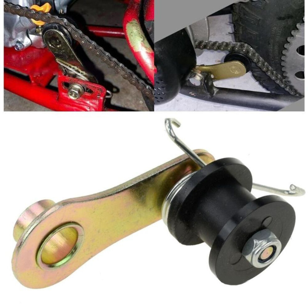 (as the picture) A Set Heavy Duty Chain Roller Tensioner With Spring+rollers Suitable For Adjusting Motorcycle Mini Bike Chains