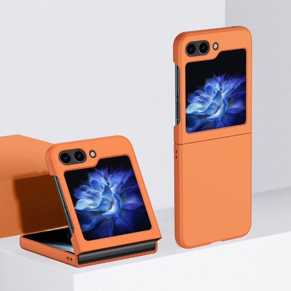 (, For Samsung Z Flip 3) Anti-Shock Protection Pc Case For Samsung Galaxy Z Flip 5 5G Flip4 Flip5 Flip 4 3 Flip3 Zflip4 Zflip5 Zflip3 Ultra Thin Orange 9186162932036