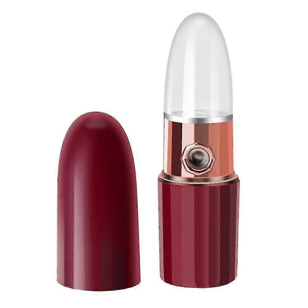 White/Red (As Show, One Size) Nano Facial Mist, Lipstick Shape Portable Cool Mist Moisturizing Facial M Doo