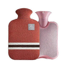 (As show, One size) Hot Water Bag 1 Liter with Classic Striped for Pain Relief Hot Cold Ther XFV