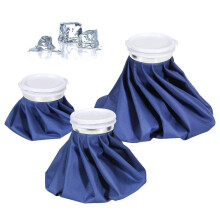 (As show, One size) Reusable Ice Bag Hot Water Bag for Injuries, Hot & Cold Therapy and Pain Relief, 3-Pack(6"/9"/1 VVR