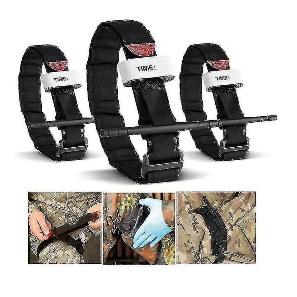 (3Pcs, One size) 3pcs Medical Tourniquet Rapid Outdoor First Aid Kit Rescue Combat Tourniquet HHV