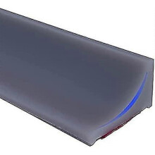 (grey, One size) 2m Silicone Shower Threshold Water Dam Wet Room Floor Barrier, Shower Splash Guard Rubber Bath Seal Strip DBH