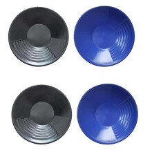 (As show, One size) 4pcs Gold Pan For Sand Gold Mining Manual Wash Gold Panning Equipment JWB