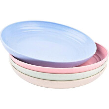 (As show, One size) Plastic Plates, Christmas Plates Set Of 4, Reusable Dinner Plates Set Plastic Cutlery Plate Set, Unbreakable Plate Set For Travel Picnic Camping ABM