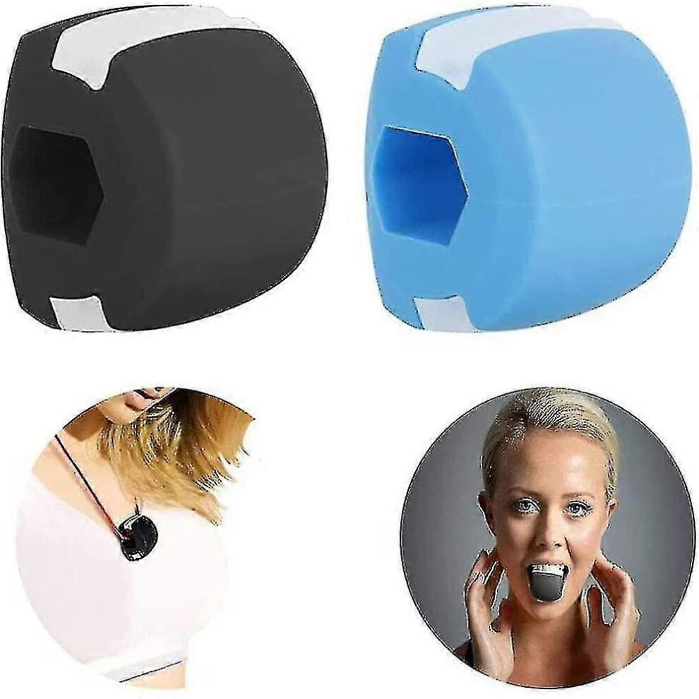 (As show, One size) Jaw Training Device, Double Chin Exerciser, Jawline Shaper, Facial Exerciser, Neck Strengthening Device LIX