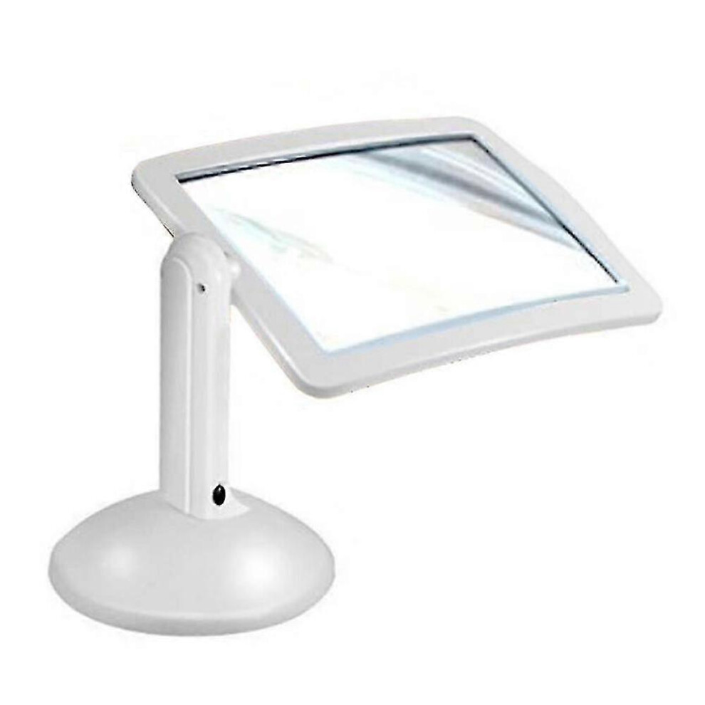 (As show, One size) 3x Large Full Page Magnifier 360 Degree Rotation With Light And Stand, Portable Led Magnifier For Reading MWU