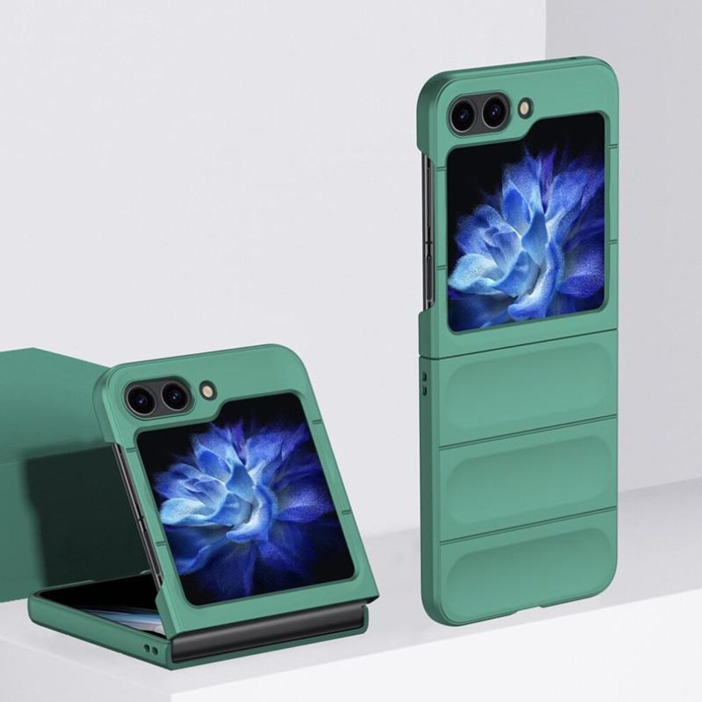 (dark green, for Samsung Z Flip 4) Fall Protection Phone Bag Case for Samsung Galaxy Z Flip 5 5G Flip4 Flip3 Flip5 Flip 3 4 Zflip3 Ultra Thin PC Folding Covers