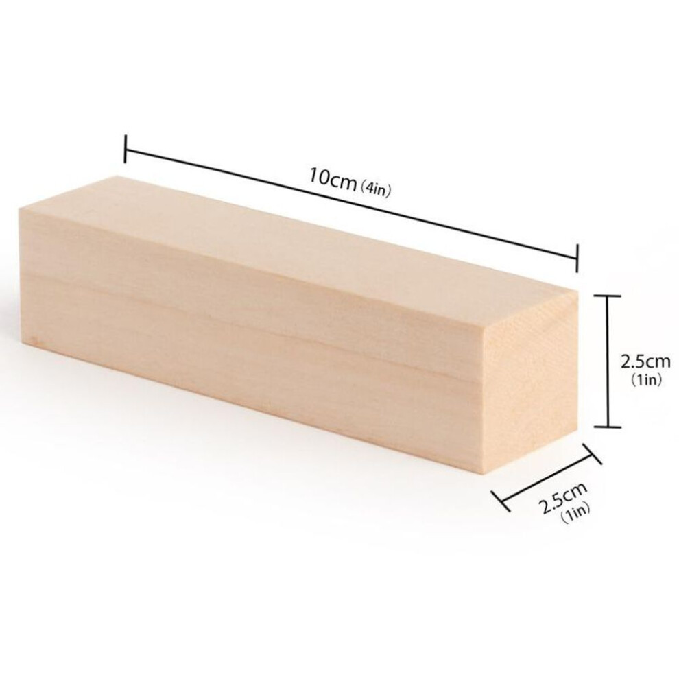 (5Pcs) 5pcs Wood Carving Blocks Kit Square Wooden Bar Balsa Wood Carving Block Premium Basswood Wood Sticks Strips Hobby Kit