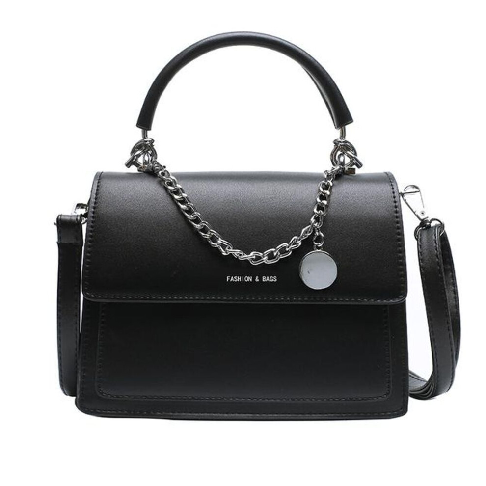 (black, 16X8X21cm) New Chains Bag Lady &apos;s Small Square Handbag Casual All -match Female Shoulder Bag Trendy Bag Women Cross Body Bag Girl Black