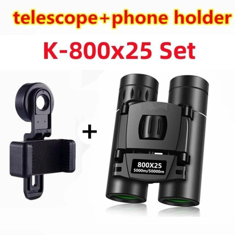 (as the picture, K--800x25 set) 900x25 50000m Zoom Telescope Professional Bak4 Hd Powerful Binoculars Long Range Portable Monocular Or Camping Tourism Outdoor