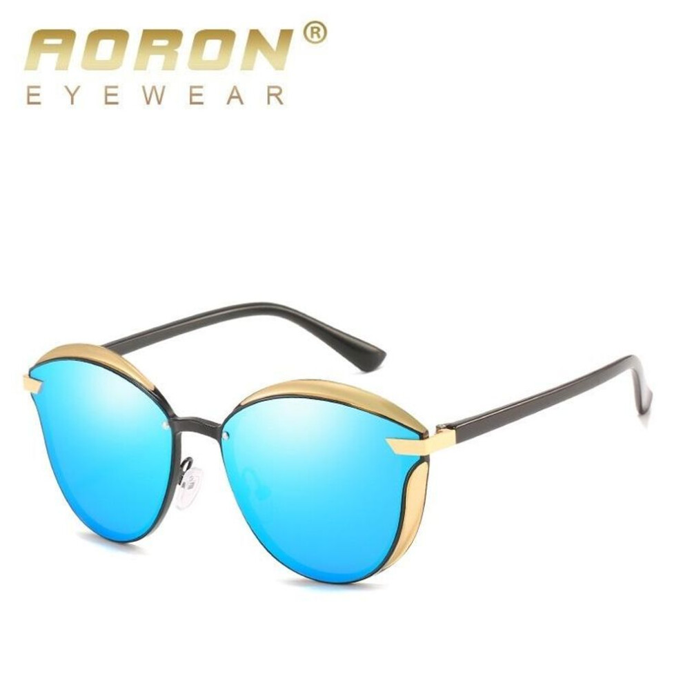 (black,blue) AORON Cat Eye Women Polarized Sunglasses Fashion Design Glasses Vintage Outdoor Driving Fishing Sung Glasses