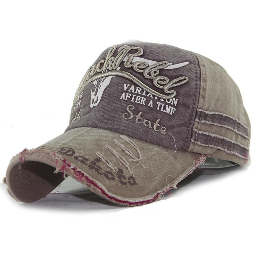 (khaki) Fashion Washed Baseball Cap Ladies Men Outdoor Vintage Sports Golf Caps Unisex