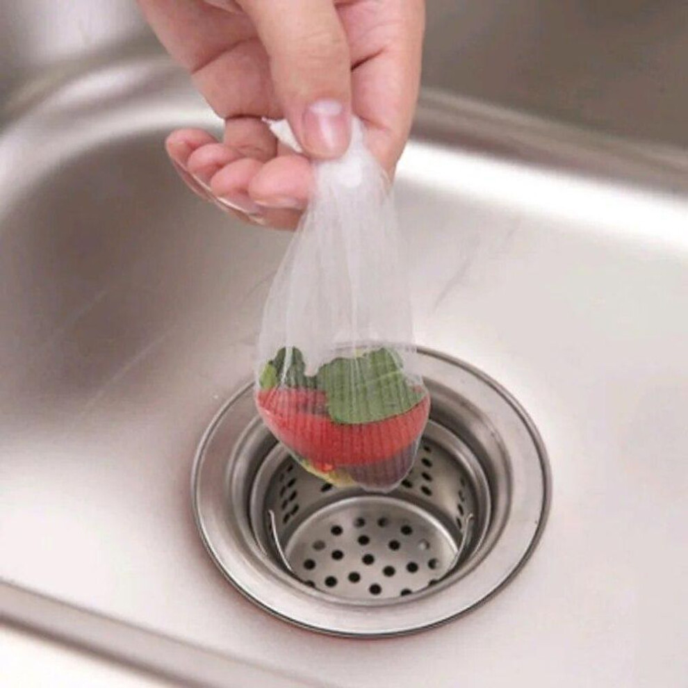 100pcs Disposable Sink Filter Kitchen Sewer Net Garbage Filter Bag Sink Strainer Accessories Bathroom0 Drain Hair Anti-blocking
